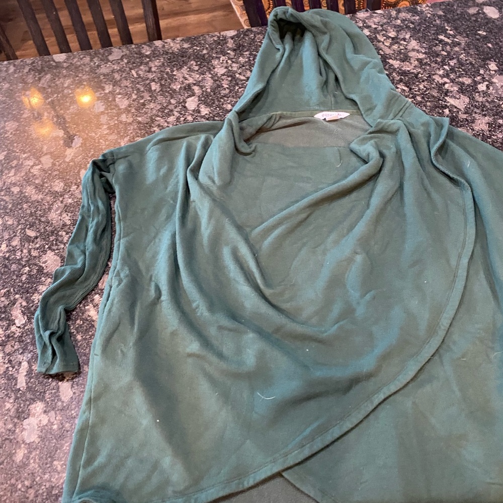 Athleta Forest Green Hooded Top